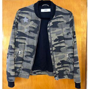 ZARA BASIC Z1975 DENIM CAMO JACKET